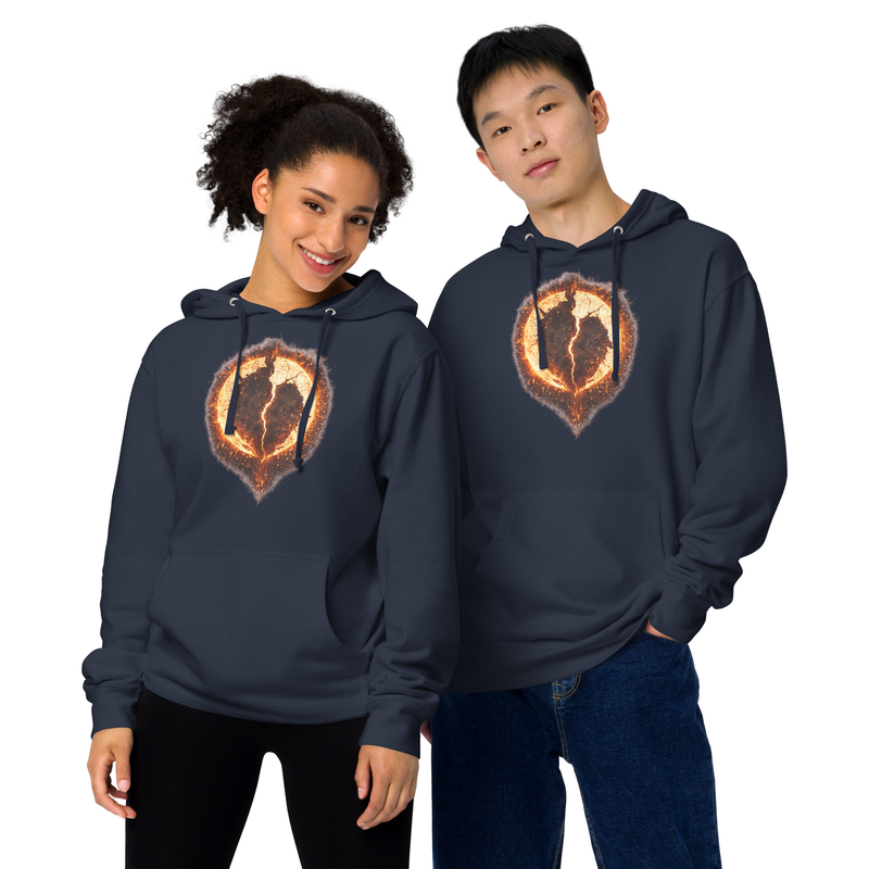 Aham Vadh Unisex Midweight Hoodie / Classic Navy / S