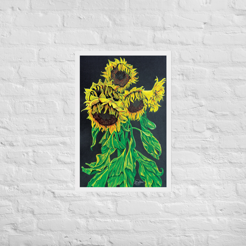 Out Of The Darkness Framed Print – 20″×30″, White