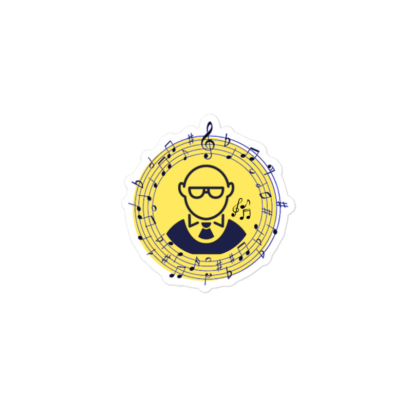 Vocalize! bubble-free stickers – 4″×4″, White