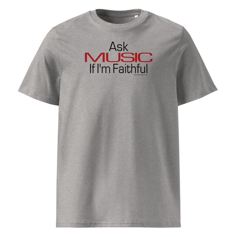 Faithful - Unisex Organic Cotton T-shirt – XL, Heather Grey