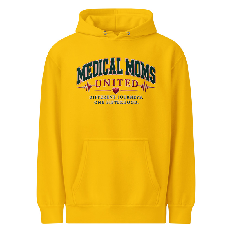 Medical Moms United | Sisterhood Design | Unisex Hoodie – S, Lemon
