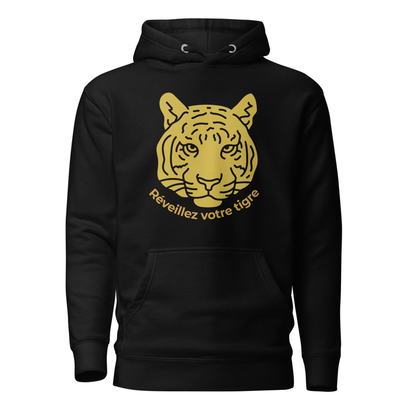Hoodie Tigre Noir: Force & Détermination