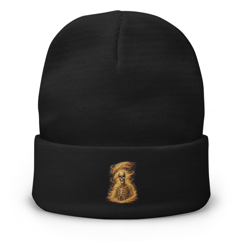 Sandstorm of Doom Black Unisex Embroidered Beanie