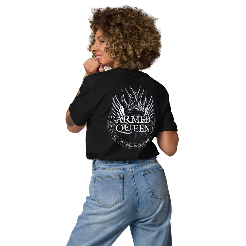 Made in the USA Armed Queens WGOAA Unisex organic cotton t-shirt