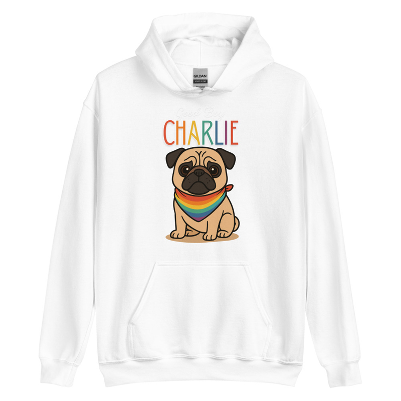 Personalized Pet Pride - Rainbow Bandana - Unisex Hoodie