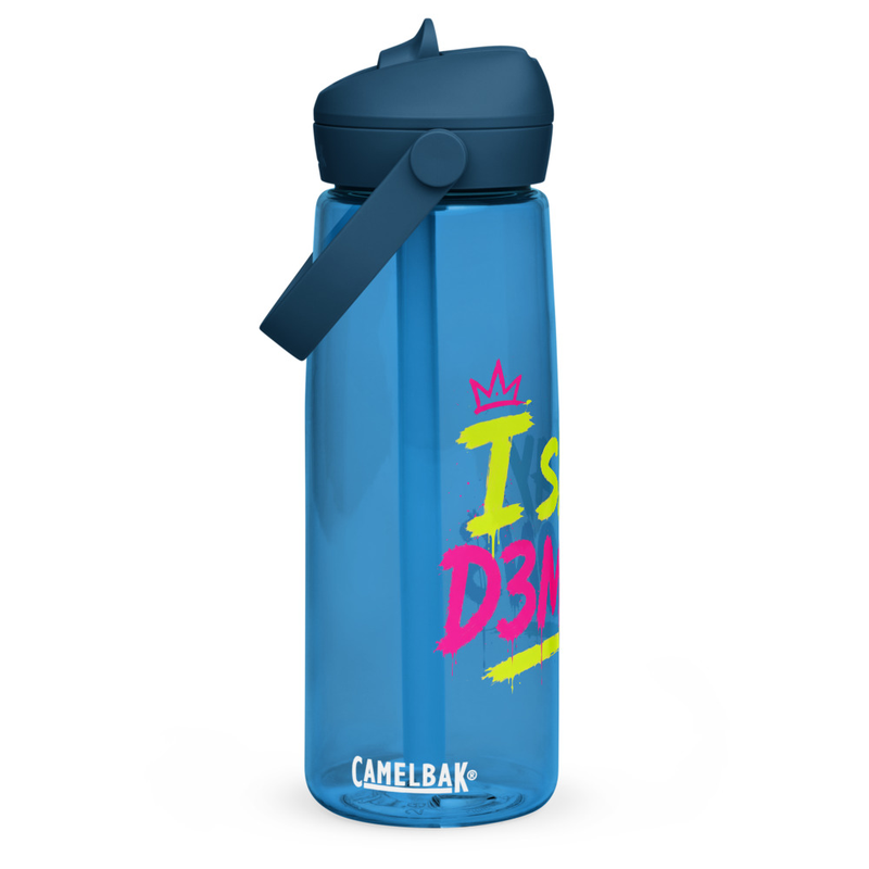 "I Slay D3m0n$" Flip Straw Water Bottle, Vacuum Insulated Drinkware for Daily Hydration (Fitness Essential)
