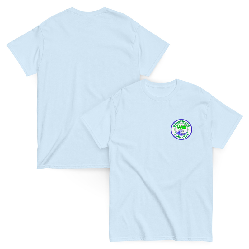 Unisex classic tee small logo – S, Light Blue
