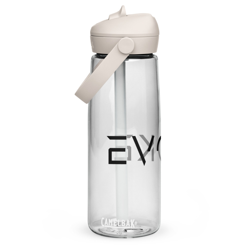 Flip straw water bottle
