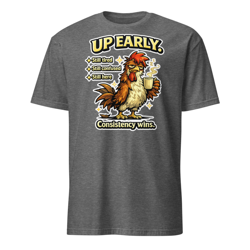 Up Early Tee – 3XL, Graphite Heather