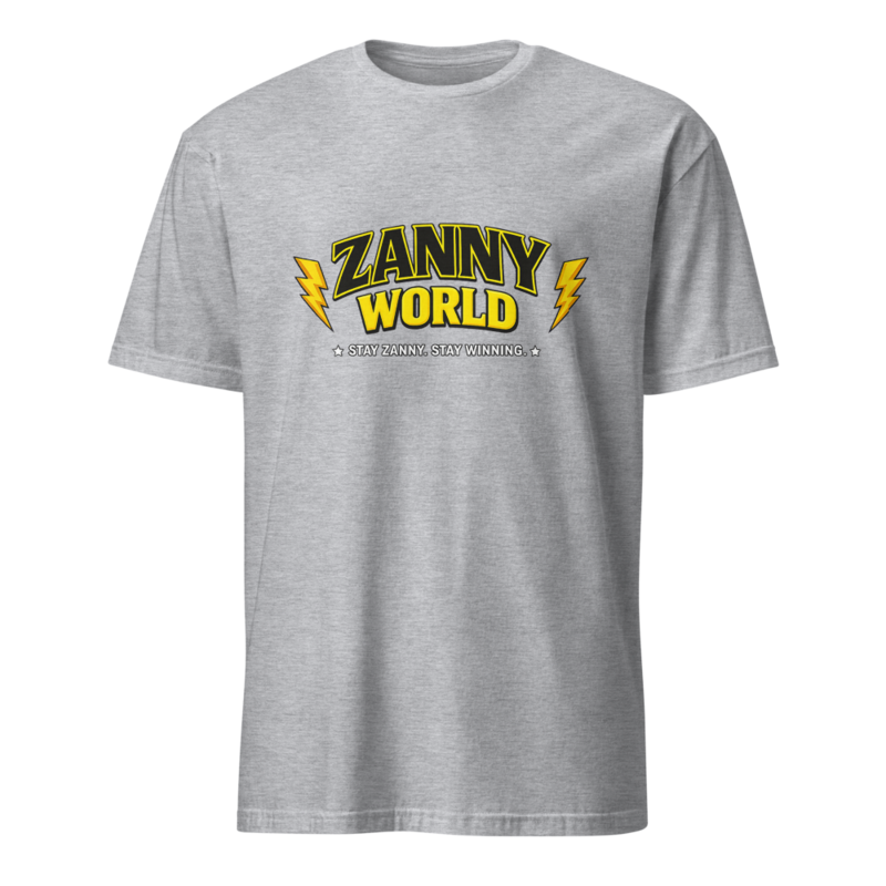 ZannyWorld Unisex T-Shirt – M, Sport Grey
