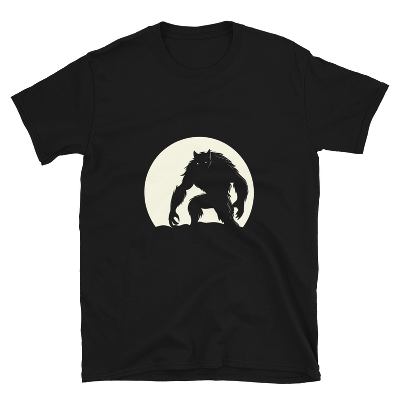 Hombre lobo · Bajo la luna: Camiseta unisex · Negro