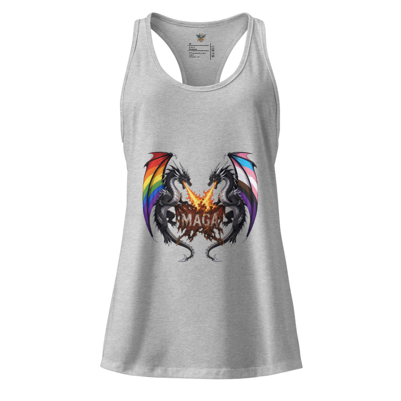 Double dragon-Women’s fitted racerback tank top back