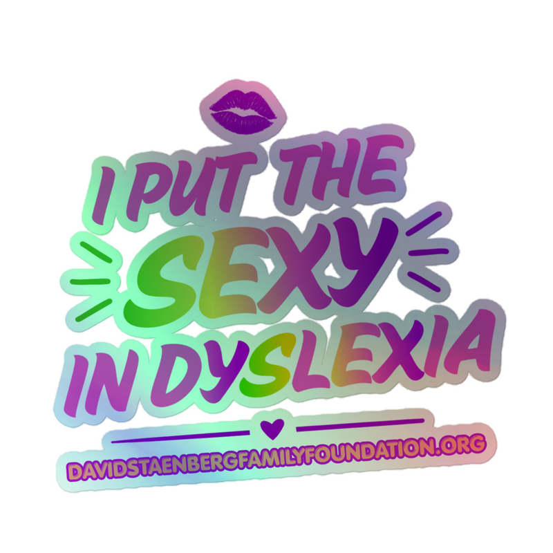 Holographic stickers | Dyslexia v1 – 5.5″×5.5″, Grey