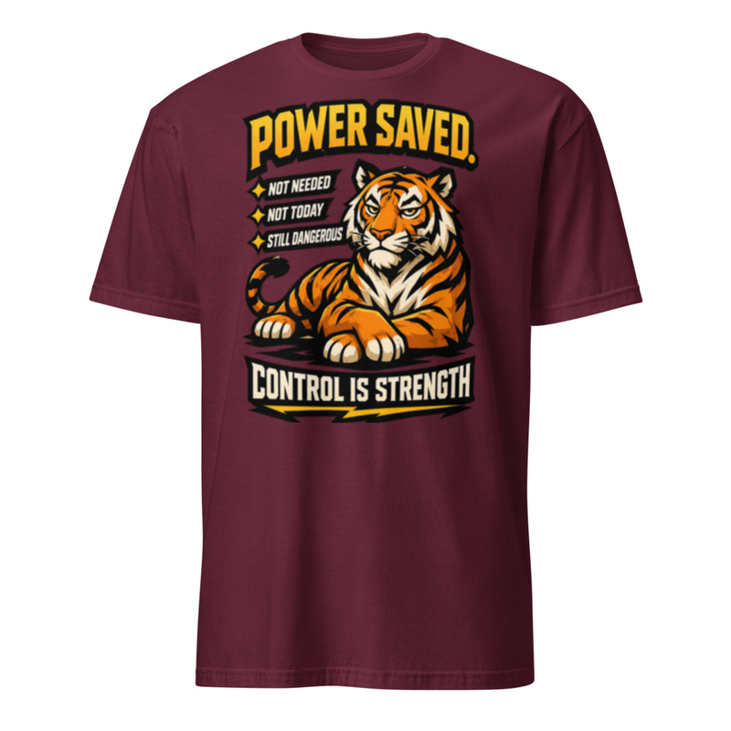 Power Saved Tee – S, Maroon