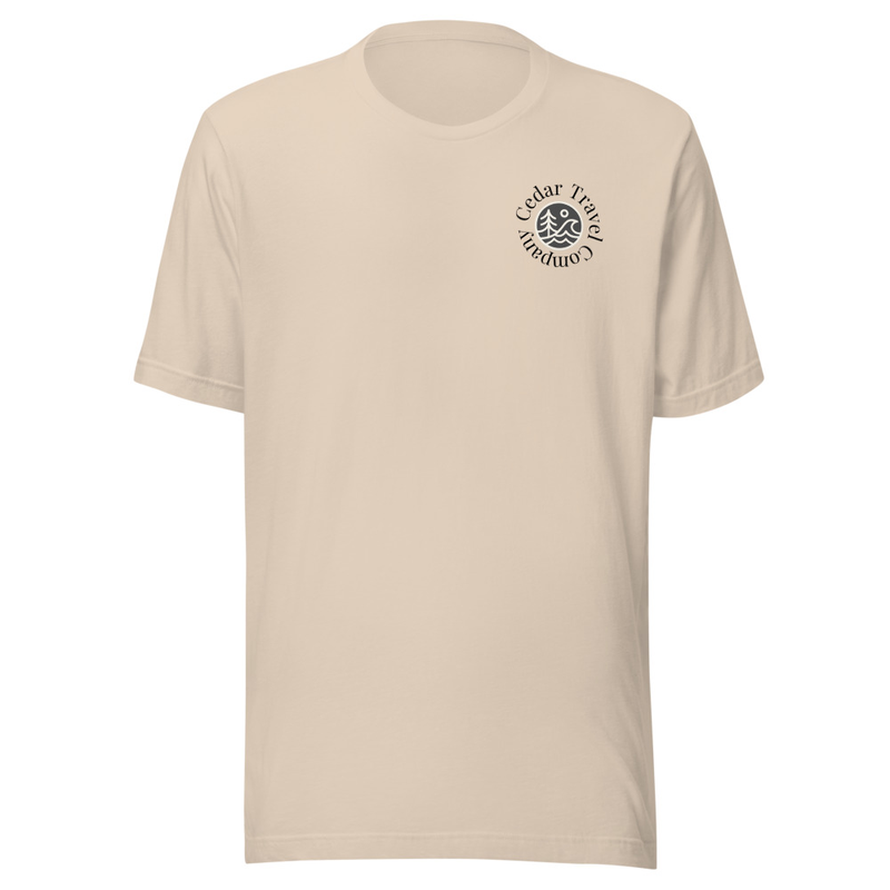 Cedar Travel Company Tee – XL, Soft Cream