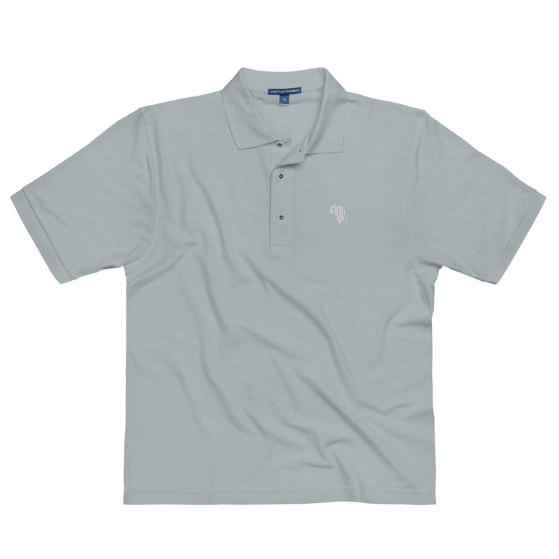 AfriKin White Men's Premium Polo