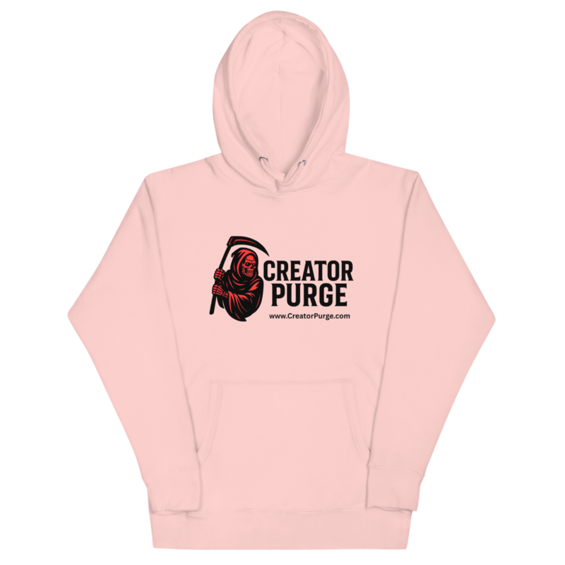 Creator Purge Logo Unisex Hoodie in Light Pink