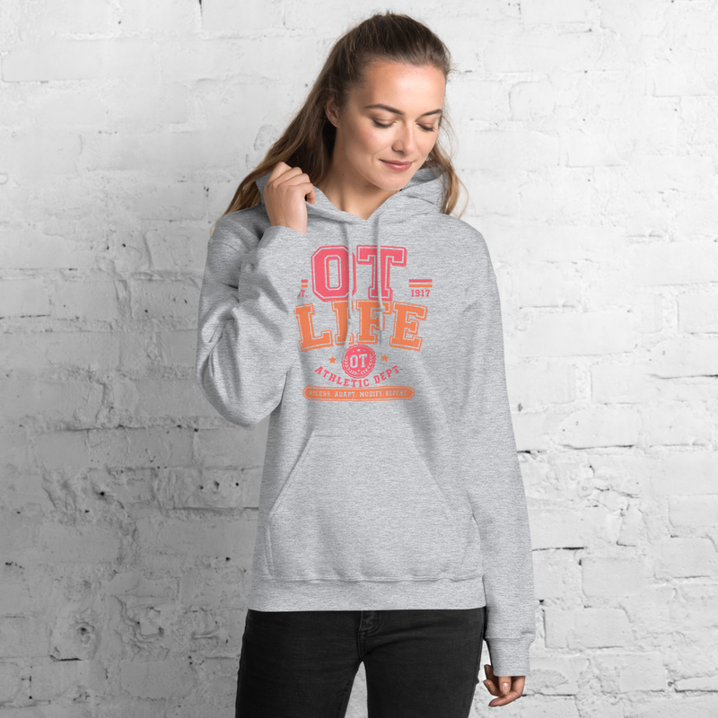 Hoodie: Orange OT Life | Occupational Therapy Unisex Hoodie – M, Sport Grey