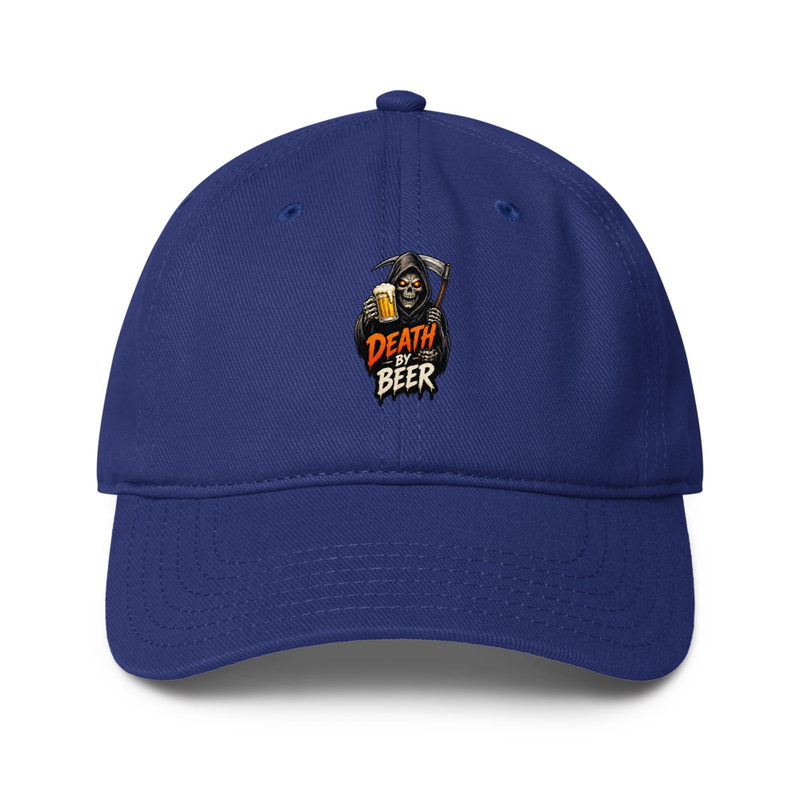 Death by Beer Low-profile baseball cap – One size, Royal