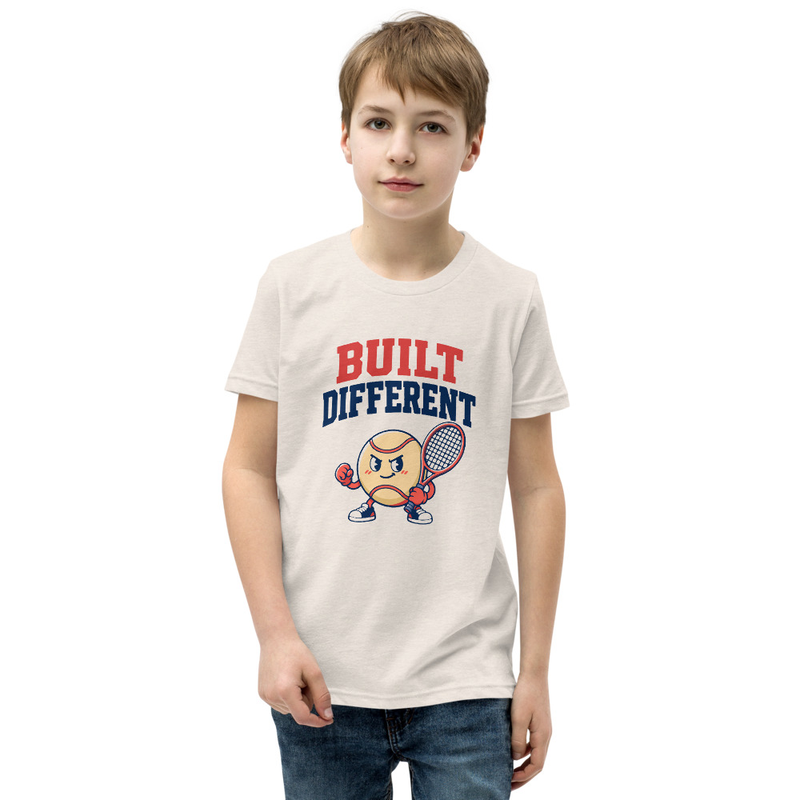 Built Different - Youth Short Sleeve T-Shirt – S, Heather Dust