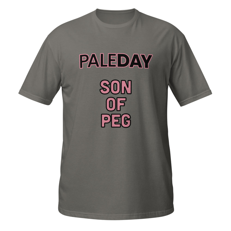PaleDAY Son-of-Peg Unisex T-Shirt with pink/black logo