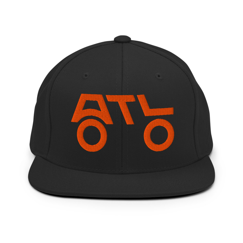 Snapback Hat - ORANGE LOGO