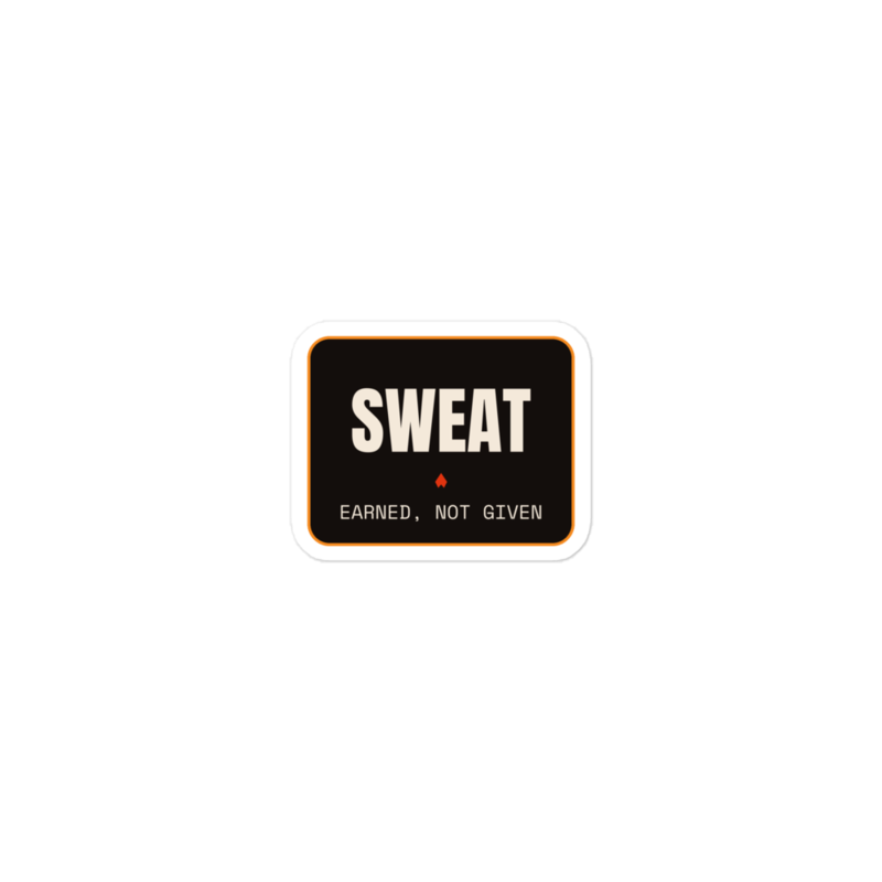 SWEAT Sticker mockup