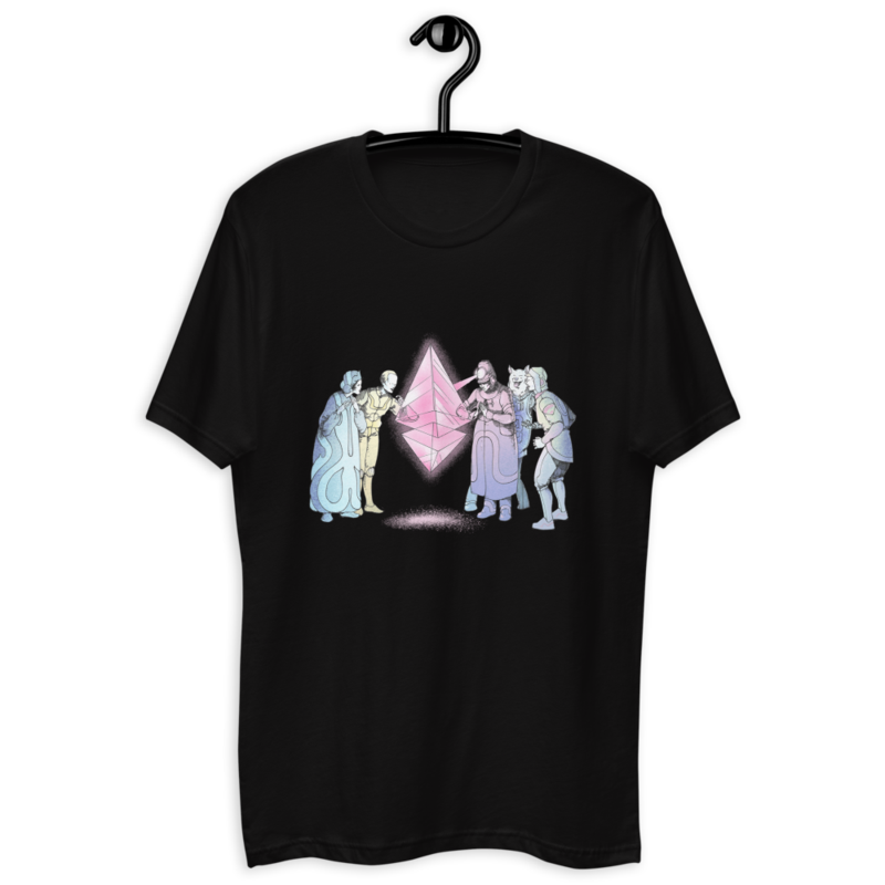 Black / XS Short  ETH Sleeve T-shirt