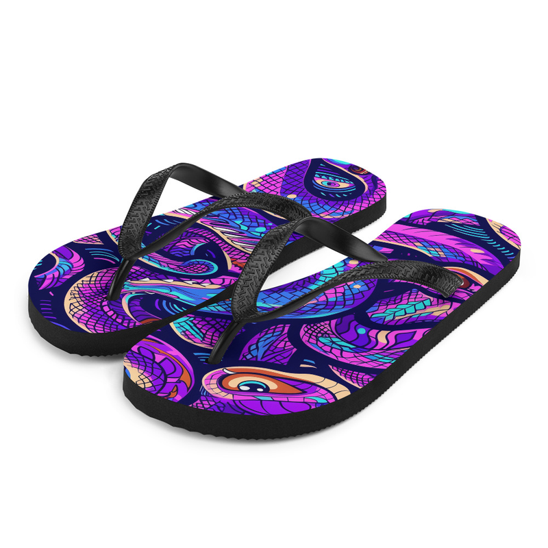 Purple Snakes Flip-Flops House or Outdoor Slippers