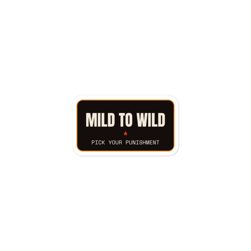 MILD TO WILD Sticker mockup