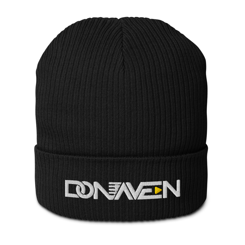 Embroidered Ribbed Beanie