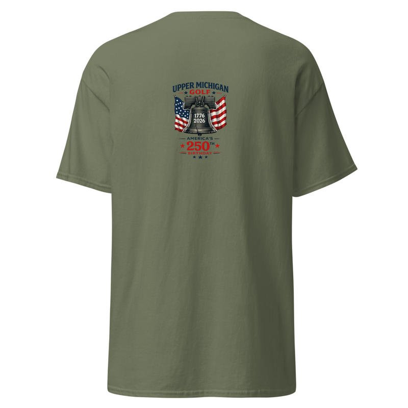 UP Golf 250 Logo #2 Unisex classic tee – M, Military Green