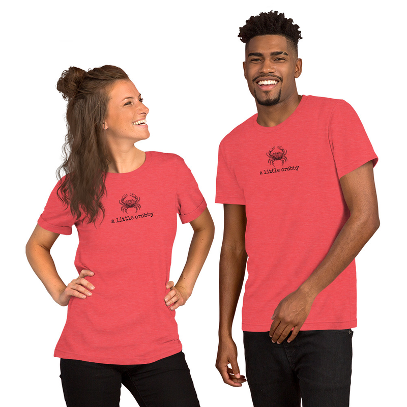 A Little Crabby Tee – M, Heather Red