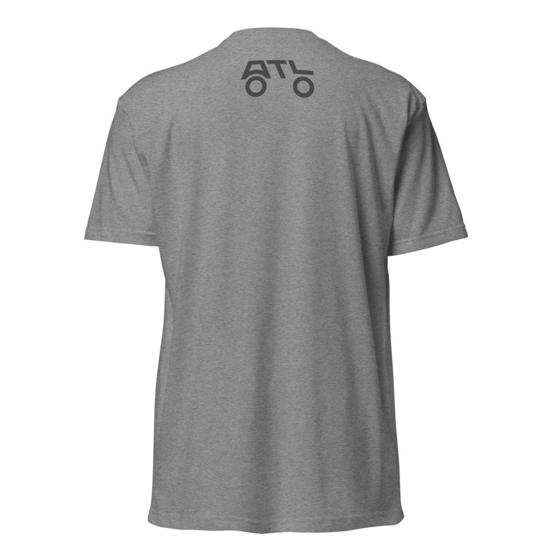 Wordmark Front T-Shirt (Brand Mark Rear) - ROAD / BLACK LOGO – XS, Dark Heather Gray