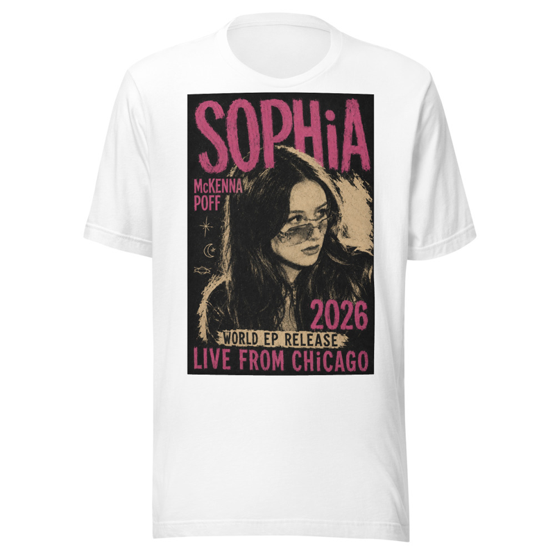 Sophia Vintage Pink Poster White Unisex t-shirt