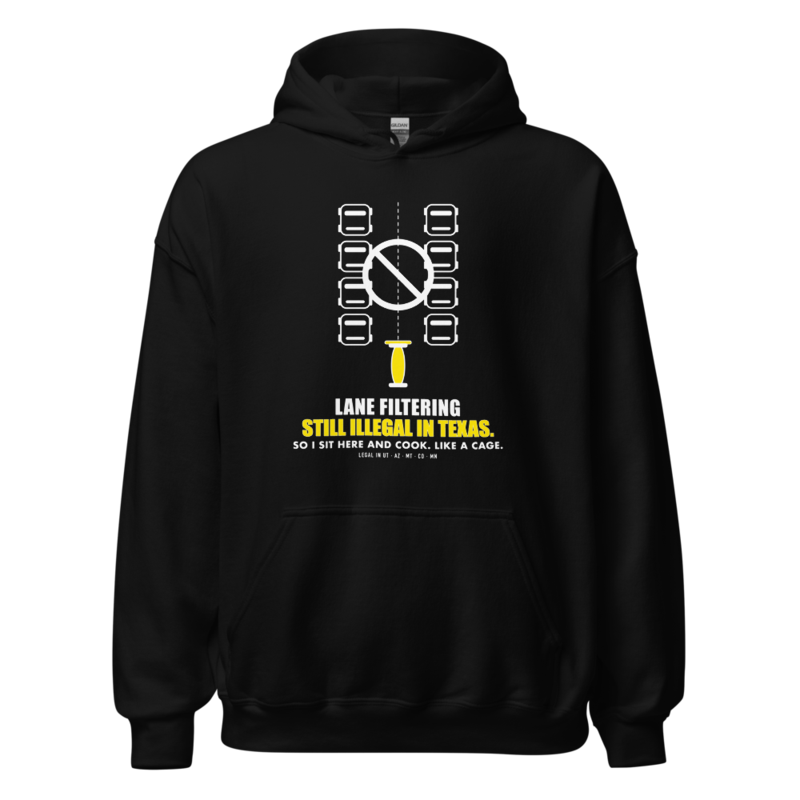 Lane Filtering: Still Illegal in Texas Hoodie