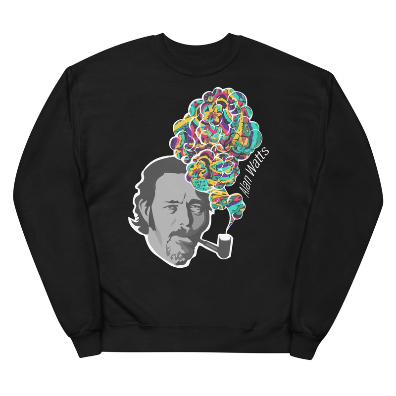 Alan Watts - Colorful Smoke - Zen Buddhism Unisex fleece sweatshirt