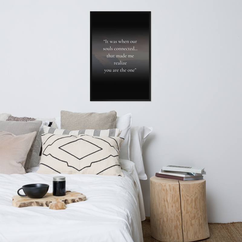 When Our Souls Connected – 24″×36″, Black