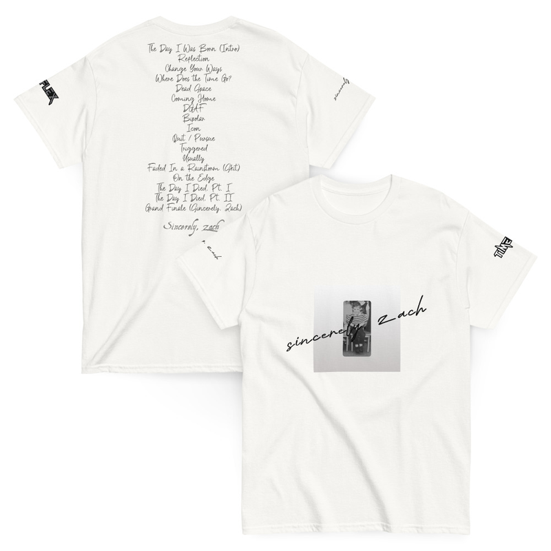 Sincerely, Zach Signature Tee