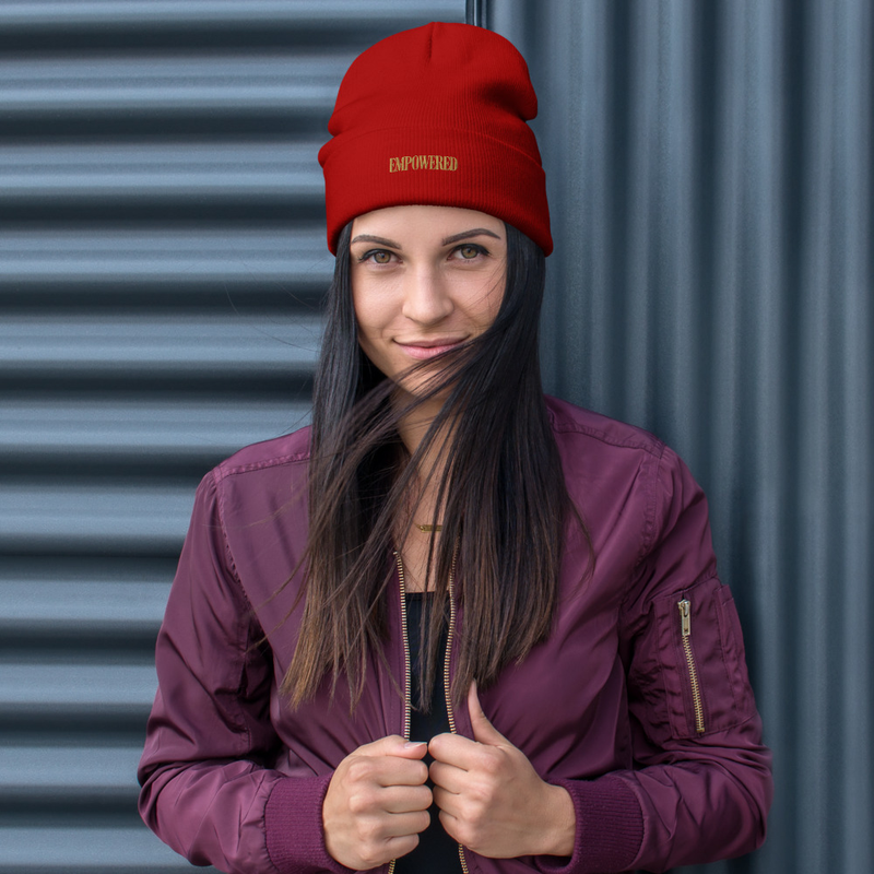 Empowered Collection | Soul Threads Embroidered Essential Beanie – One size, Red