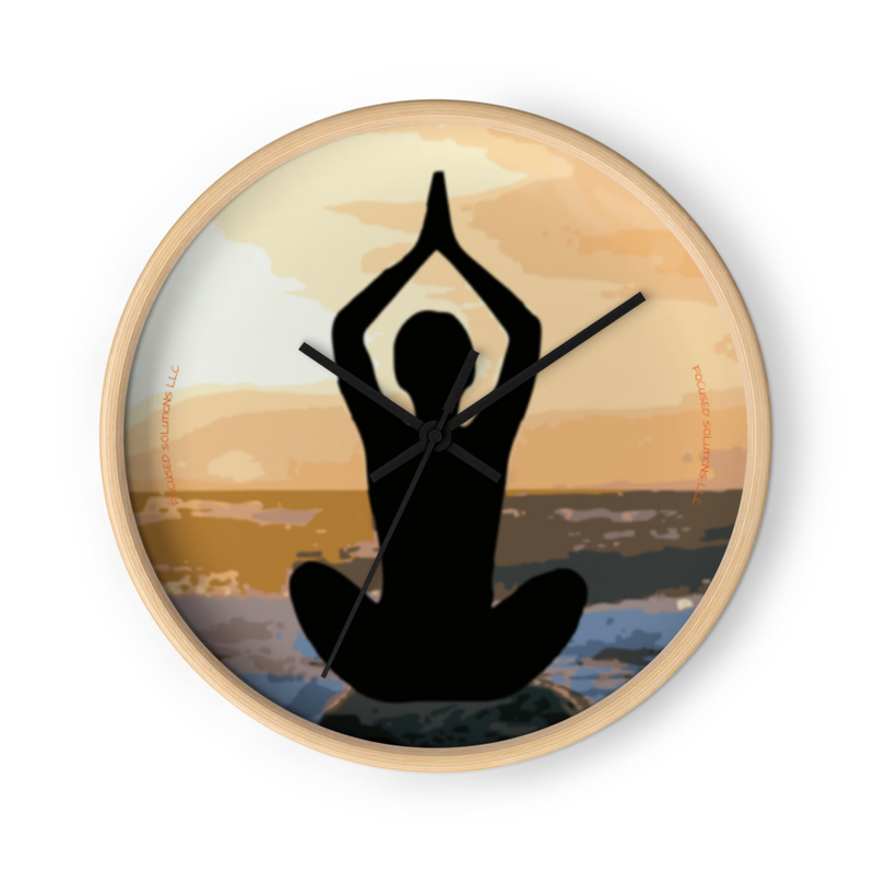 "Meditate" Sandalwood Wall clock