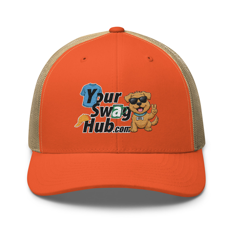 Your Swag Hub Trucker Cap – One size, Rustic Orange/ Khaki