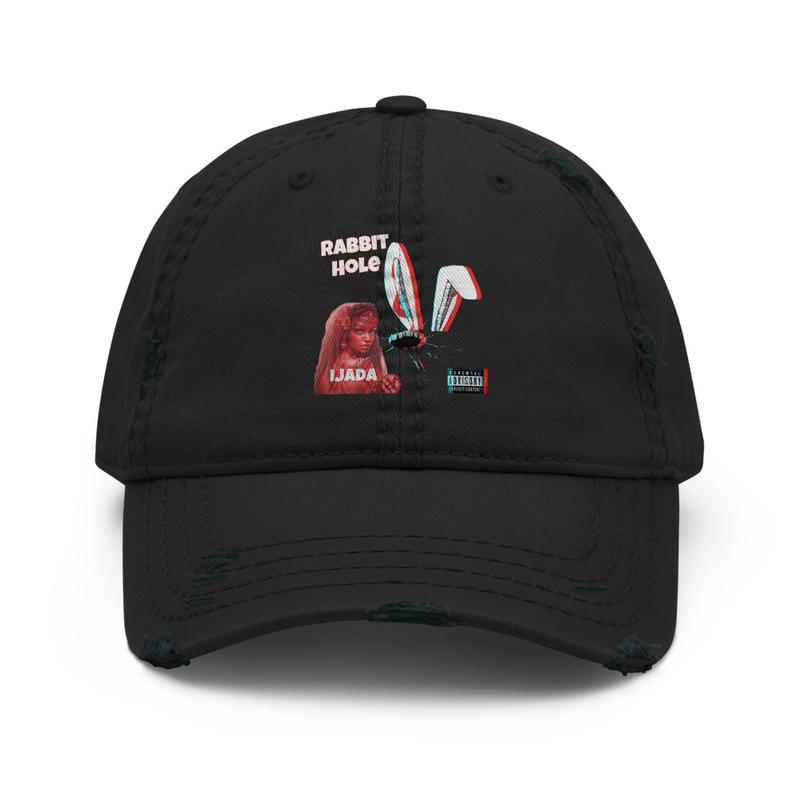 Distressed "Rabbit Hole Album" Dad Hat