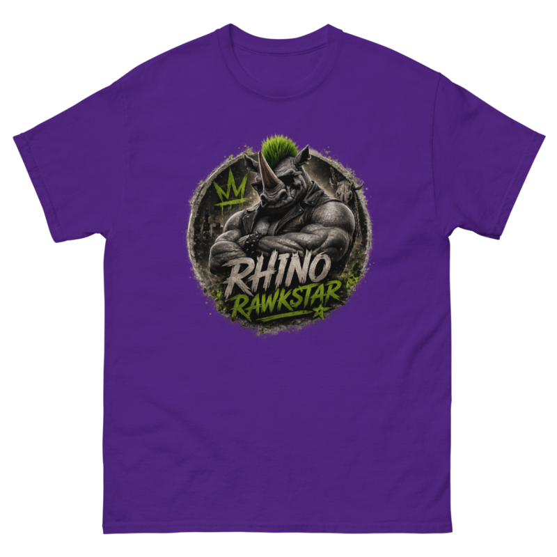 Rhino Rawkstar: Emblem Classic Tee — Purple / S