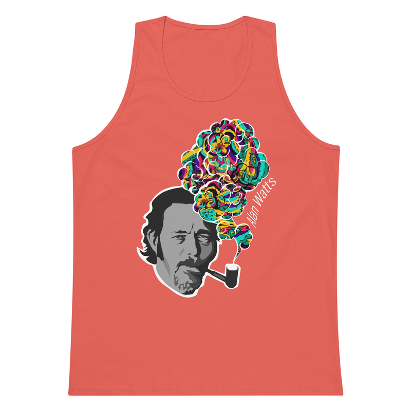 Alan Watts - Colorful Smoke - Zen Buddhism Rave Tank Men’s premium tank top