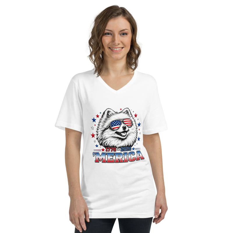 Unisex Short Sleeve V-Neck T-Shirt
