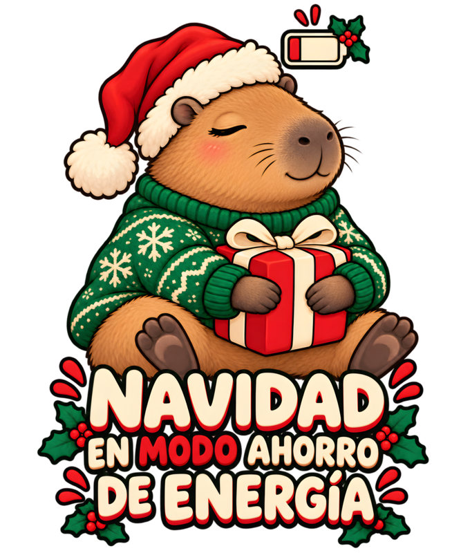 Diseño Capibara navideña