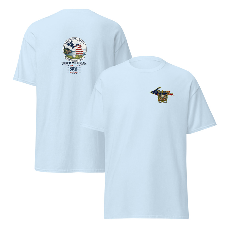 Alger County Veteran's Golf Outing Logo #3 Unisex classic tee – S, Light Blue