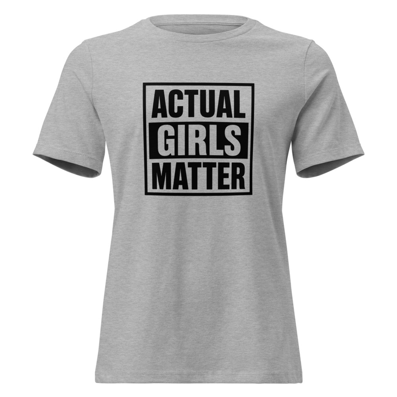 "Actual Girls Matter" Actual Girl Relaxed T-shirt - for Women – S, Athletic Heather
