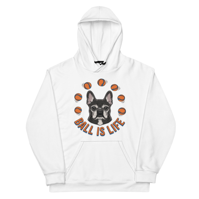 "Ball is Life" Women's Cotton Hoodie (White)